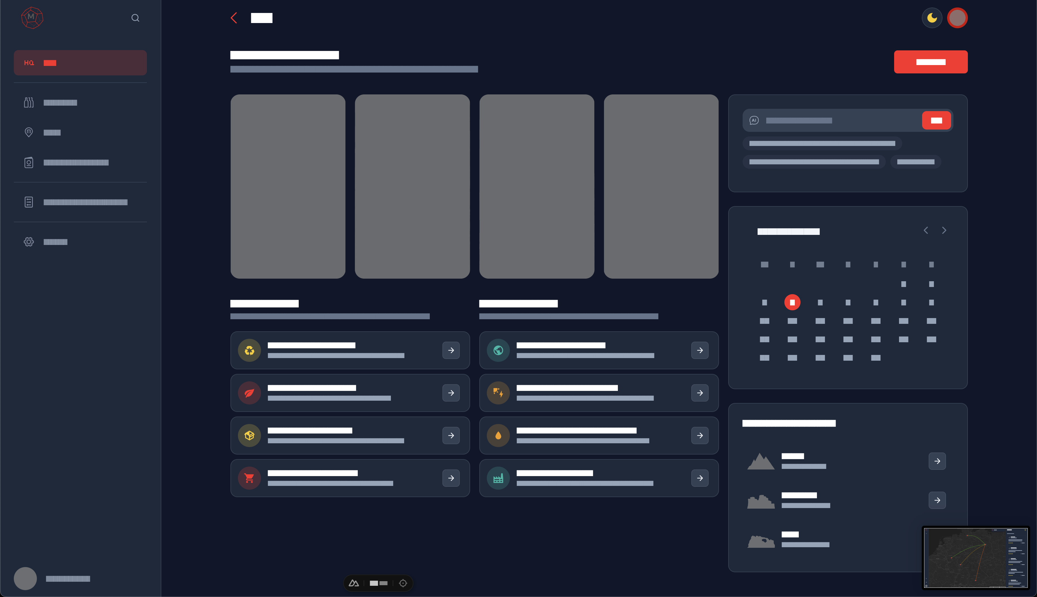 Tairo demo screenshot darkmode